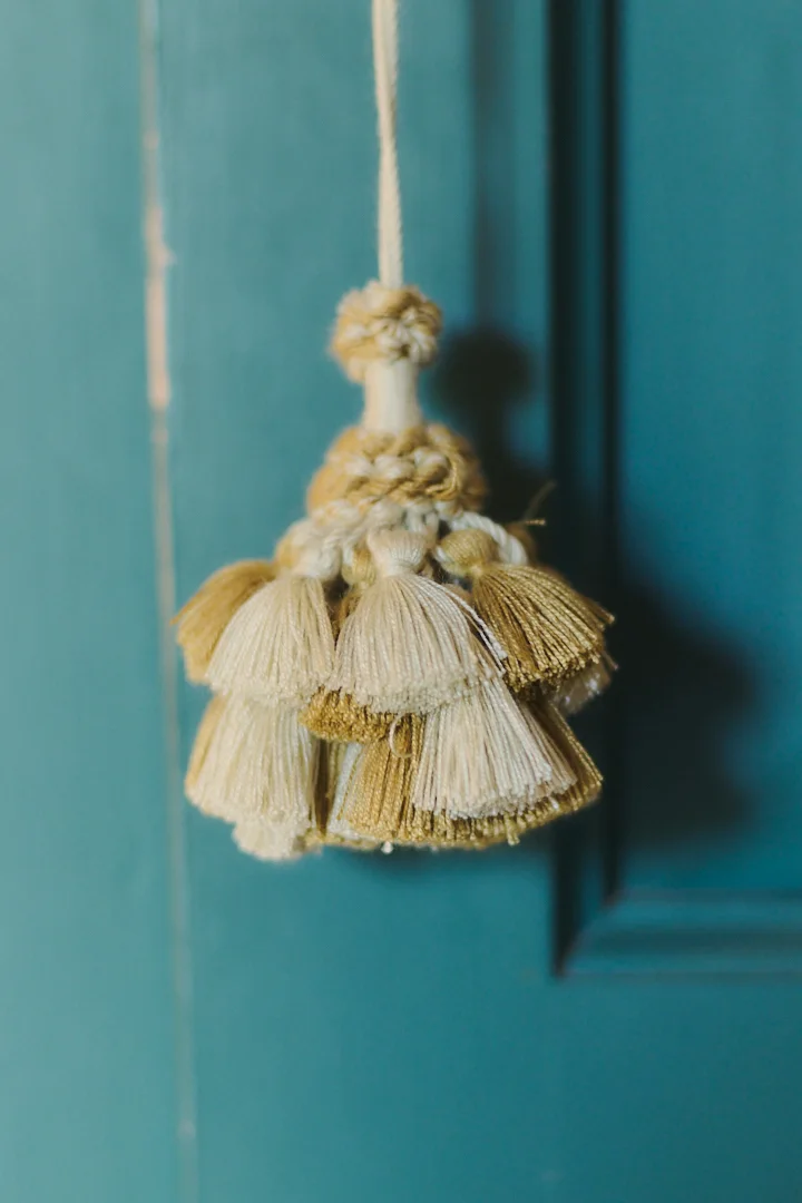 Handcrafted tassel detail inside Villa Niccolai
